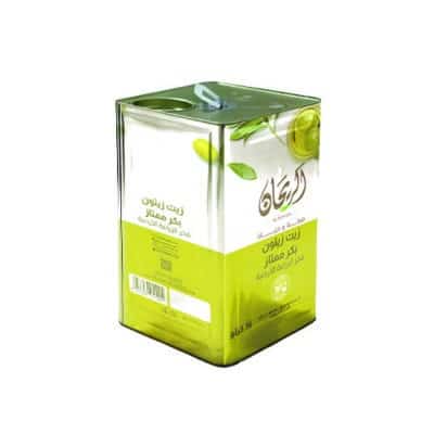 زيت زيتون بكر تنكة الريحان - 16 كيلو