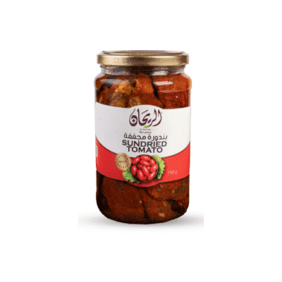 بندورة مجففة بالزيت الريحان