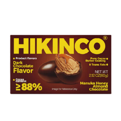 هيكينكو شوكولاتة دراجيه 88% باللوز والعسل - 60غ
