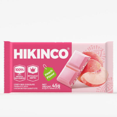 هيكينكو ألواح شوكولاتة الخوخ بالأرز المقرمش - 45غ
